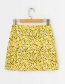 Fashion Yellow Printed Skirt