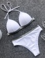 Fashion White Flash Bandage Halter High Waist Bikini