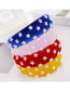 Fashion Wine Red Sponge Five-pointed Star Wide-brimmed Headband