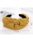 Fashion Yellow Drum Bag Thick Knot Knotted Wide-brimmed Headband