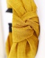 Fashion Yellow Knotted Wide-brimmed Cross Hair Band