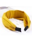 Fashion Yellow Knotted Wide-brimmed Cross Hair Band