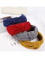 Fashion Gray Knotted Wide-brimmed Cross Hair Band