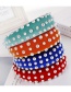 Fashion Khaki Brightness Pearl Sponge Beads Headband