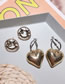 Fashion Smiley Face ( Silver Needle) Gold Metal Love Smiley Earrings