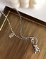 Fashion Silver Distressed Bunny Necklace