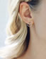 Fashion Gold Stainless Steel Hollow Round Earrings
