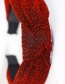 Fashion Red Skin Bright Silk Cloth Elastic Knotted Headband