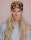 Fashion Leopard Print Hood Baby Knit Wide-brimmed Hair Band