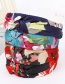 Fashion Navy Flower Fabric Wide-brimmed Knotted Cross-bow Headband