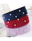 Fashion Red Flannel Flat Nails Pearl Wide-brimmed Headband