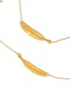 Fashion Gold Metal Feather Chain