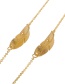 Fashion Gold Metal Feather Chain