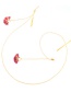 Fashion Gold Metal Fringed Fan-shaped Glasses Chain