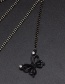 Fashion Black Hanging Neck Butterfly Chain Glasses Chain