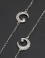 Fashion Silver Rhinestone Star Moon Chain Anti-lost Metal Glasses Chain