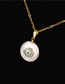 Fashion Gold Pearl Micro-set Eye Necklace