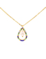Fashion Gold Rice Beads Drop-shaped Pearl Stainless Steel Necklace
