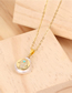 Fashion Gold Pearl Palm Stainless Steel Necklace