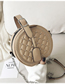 Fashion Khaki Rhombic Rivet Portable Slung Shoulder Bag