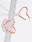 Fashion Orange Alloy Heart-shaped Double-sided Drip Earrings