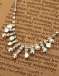 Fashion Color Fringed Diamond Necklace Earring Set