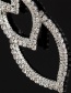 Fashion Silver Full Diamond Crystal Hollow Earrings