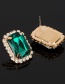 Fashion Blue Crystal Gemstone Earrings
