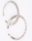 Fashion Silver Full Diamond Large Circle Earrings