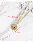 Fashion Gold Copper Inlaid Zircon Round Eye Necklace