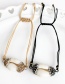 Fashion Khaki Braided Rope Zircon Shell Bracelet