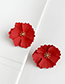 Fashion Red Alloy Flower Earrings