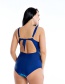 Fashion Blue One-piece Swimsuit
