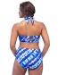 Fashion Blue Gradient High Waist Bikini