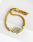 Fashion Ginger Yellow Copper Inlaid Zircon Braided Rope Palm Bracelet