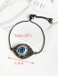 Fashion Black Copper Inlay Zircon Eye Bracelet