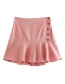 Fashion Pink Breasted Short Skirt