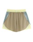 Fashion Khaki Colorblock Nylon Shorts