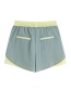 Fashion Khaki Colorblock Nylon Shorts