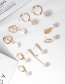 Fashion Gold Simulation Of Natural Irregular Pearl Asymmetric Earrings Female
