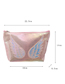 Fashion Pink Pu Laser Mermaid Embroidered Pencil Case