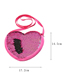 Fashion Pink Cartoon Heart-shaped Sequin Shoulder Messenger Bag