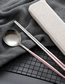 Fashion Pink Box + Powder Silver Spoon Chopsticks 304 Stainless Steel Portable Tableware Chopsticks Spoon Three-piece