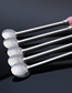 Fashion Color Bead Round Head Straw Set 304 Stainless Steel Straw Spoon Set (5pcs)