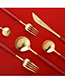 Fashion Red Silver 4 Piece Set (cutlery Spoon + Coffee Spoon) 304 Stainless Steel Cutlery Cutlery Set