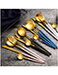 Fashion Red Gold 4 Piece Set (cutlery Spoon + Chopsticks) 304 Stainless Steel Cutlery Cutlery Set