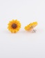 Fashion 15mm Yellow Sun Flower Earrings