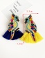 Fashion Color + Red Alloy-studded Parrot Tassel Earrings