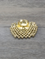 Fashion Silver Full Diamond Geometric Earrings Ring Set