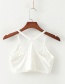 Fashion White Mesh Wrapped Chest Top